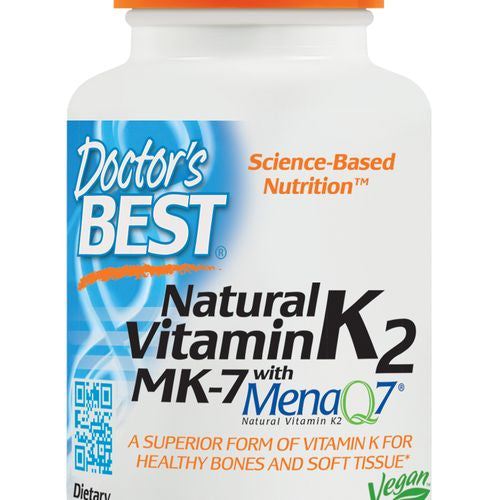 Doctor s Best Natural Vitamin K2 MK-7 with MenaQ7  Non-GMO  Vegan  Gluten Free  Soy Free  45 mcg 60 Veggie Caps