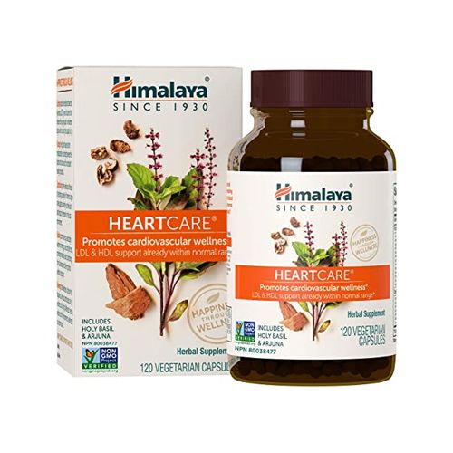 Himalaya HeartCare  Cholesterol and Blood Pressure Supplements for Cardiovascular Wellness and Heart Health  720mg  120 Capsules  1 Month Supply