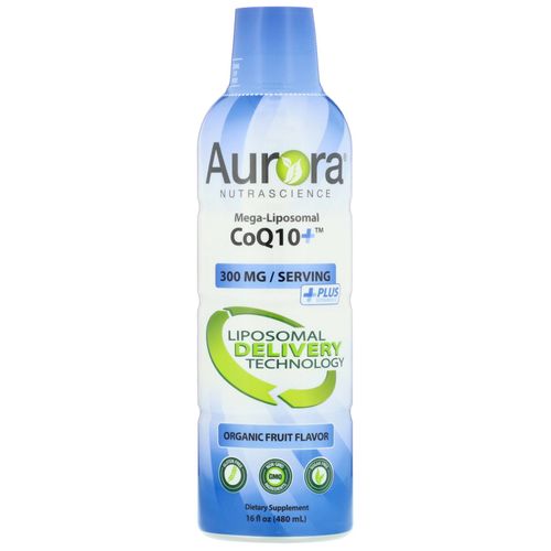 Mega-Liposomal CoQ10/PQQ+  Organic Fruit  16 fl oz (480 ml)  Aurora Nutrascience