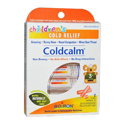 Boiron ColdCalm Kids Pellets  Homeopathic Medicine for Cold Relief  Sneezing  Runny Nose  Nasal Congestion  2 x 80 Meltaway Pellets