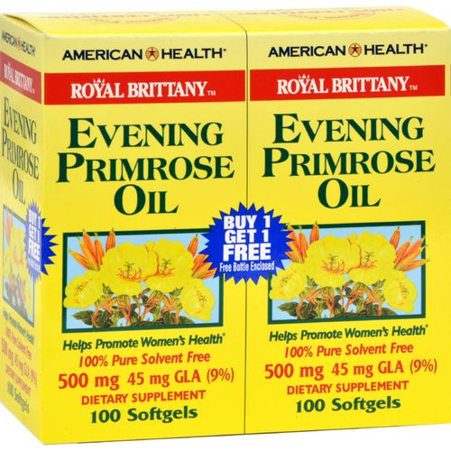 American Health - Royal Brittany Evening Primrose Oil (100+100) Twin Pack Special 500 mg. - 200 Softgels