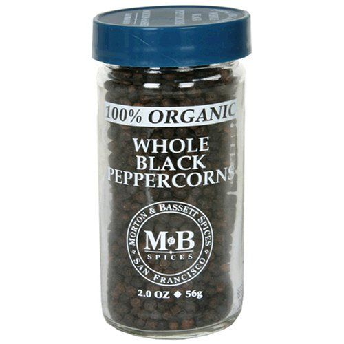 100% ORGANIC WHOLE BLACK PEPPERCORNS