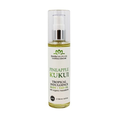 Pineapple Kukui Tropical Indulgence Body + Tan Oil Bodyceuticals 3.5 oz Liquid