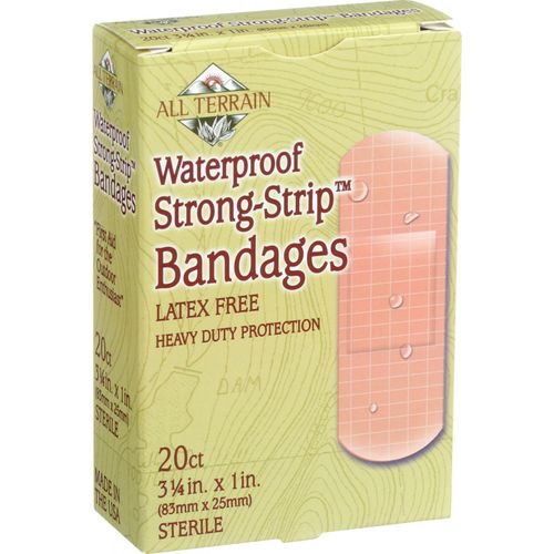 All Terrain Bandages - Waterproof Strong Strip 1 inch - 20 Count