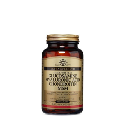 Solgar glucosamine hyaluronic acid chondroitin msm shellfish free 120 tablets