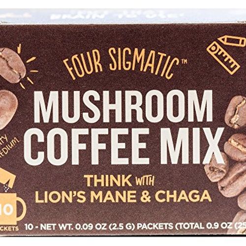 Four Sigmatic Mushroom Instant Coffee Packets with Lions Mane & Chaga, 10 ct