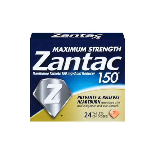 Zantac 150Mg Maximum Strength Acid Reducer, 24 ct