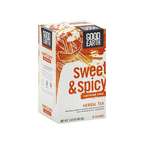 Good Earth, Sweet & Spicy, Decaf Herbal Tea Bags, 18 ct.