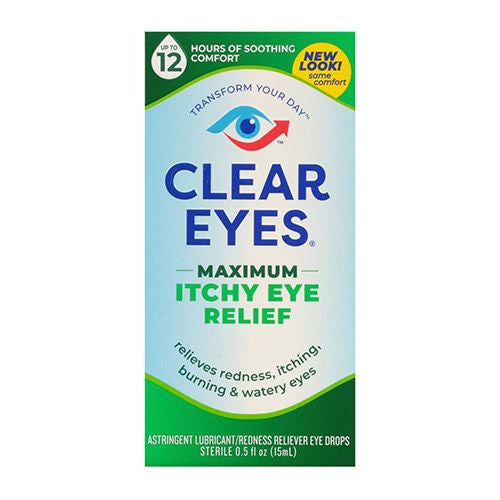 Clear Eyes Maximum Itchy Eye Relief Lubricant Eye Drops  0.5 fl oz