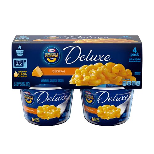 Kraft Deluxe Original Mac and Cheese Cups Easy Microwavable Dinner - 9.56oz/4ct