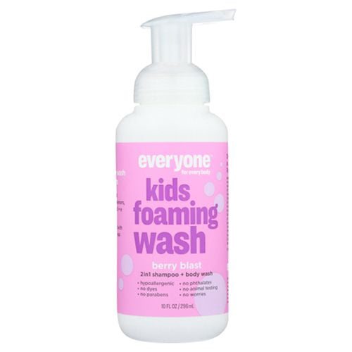 Everyone Kids Berry Blast 2-in-1 Foaming Body Wash + Shampoo, 10 Fl Oz