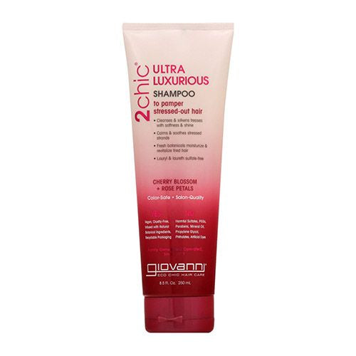 Giovanni Ultra Luxurious Shampoo  Cherry Blossom and Rose Petals for Curly  Wavy Hair  Sulfate Free  No Parabens  8.5 fl oz