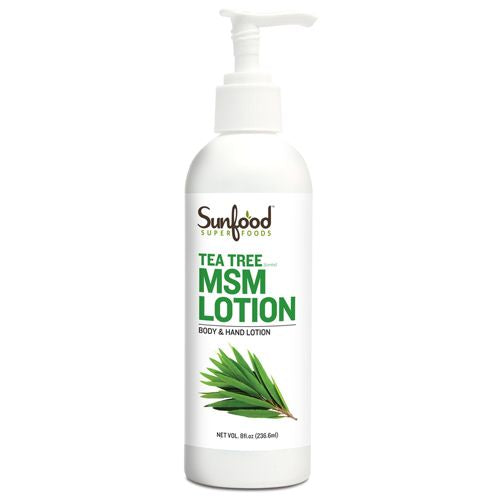 MSM Lotion  Tea Tree   8 fl oz (236.6 ml)  Sunfood