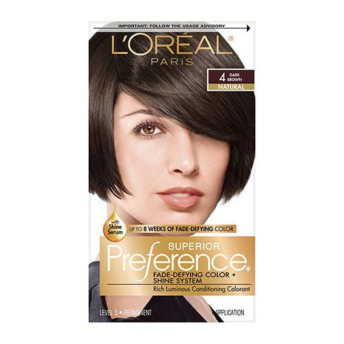 L Oreal Paris Superior Preference Permanent Hair Color  4 Dark Brown