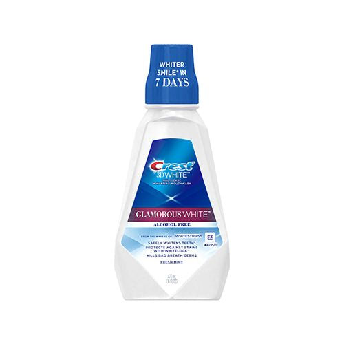 Crest 3D White Glamorous White Alcohol Free Multi-Care Whitening Mouthwash  Arctic Mint  16 fl oz