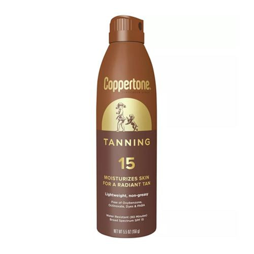 Coppertone Tanning Defend & Glow Sunscreen Spray SPF 15  5.5 OZ