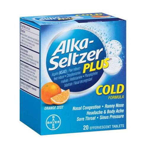 Alka-Seltzer Plus Cold, Citrus Effervescent Tablet, 20ct