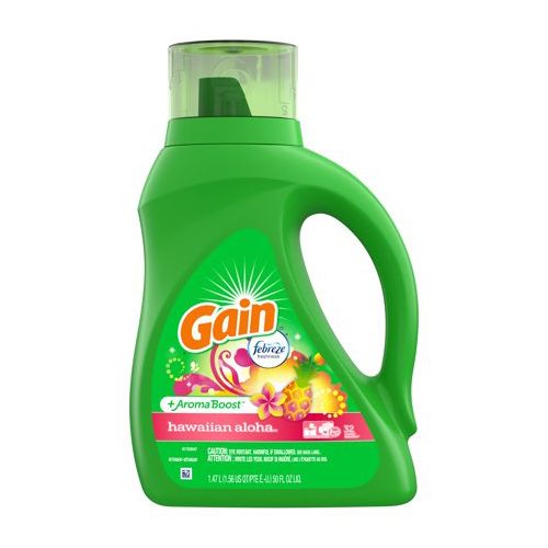 Gain + Aroma Boost Liquid Laundry Detergent with Febreze Freshness, Hawaiian Aloha, 32 Loads 50 fl oz