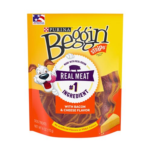 Purina Beggin  Real Meat Bacon & Cheese Treats for Dogs  6 oz Pouch