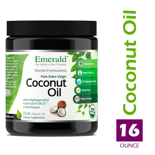 Emerald Labs Coconut Oil - 100% Pure Extra Virgin Coconut Oil - Supports the Immune System  Brain Health  and Weight Loss Support - 16 oz. Organic Oil