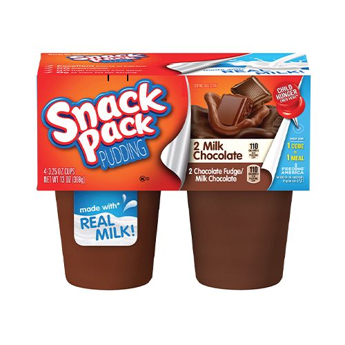 SNACK PACK Pudding Milk Chocolate Variety, 13 OZ