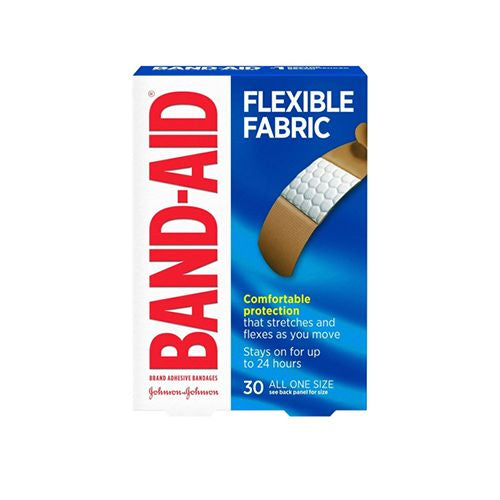 BANDAID FLEXIBLE FABRIC 30 Count