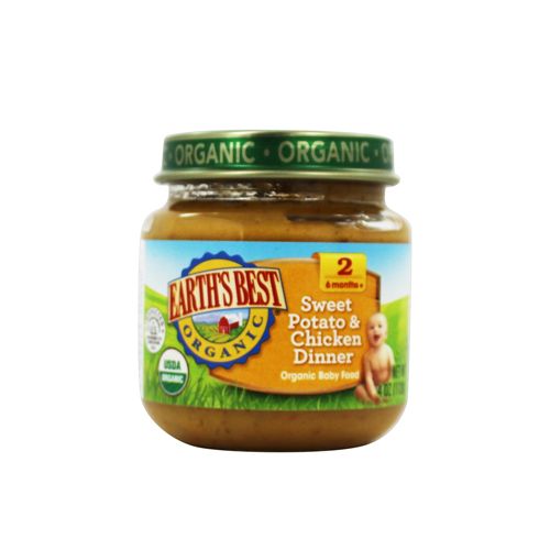 Earth's Best Organic Stage 2, Sweet Potato and Chicken Dinner Baby Food, 4 oz. Jar