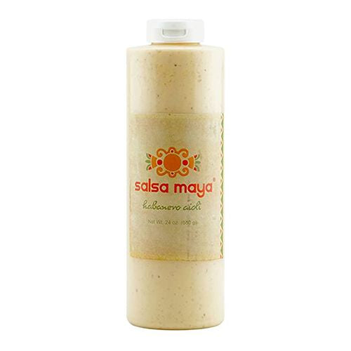 Salsa Maya Habanero Aioli - 1 Bottle X 24 Oz. Made In Texas