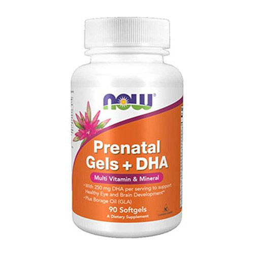 NOW Foods - Prenatal Gels + DHA Multiple Vitamin & Mineral - 90 Softgels