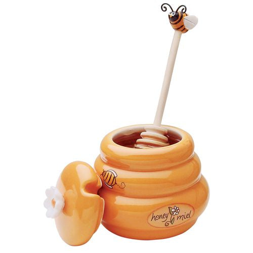 Honey Jar With Bee Dipper