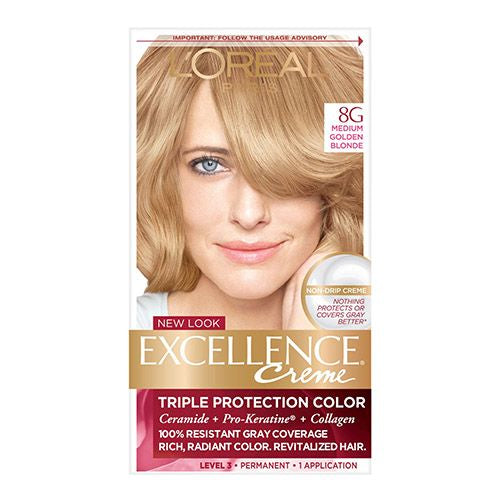 L Oreal Paris Excellence Creme Permanent Hair Color  8G Medium Golden Blonde