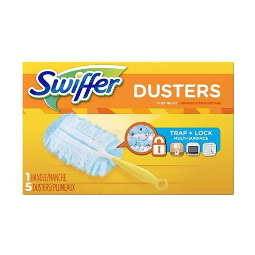 Swiffer Duster Short Handle Starter Kit  1 Handle  5 Dusters