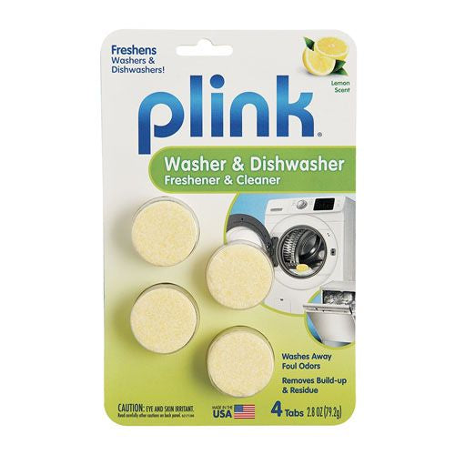 Plink Fresh Lemon Scented Washer & Dishwasher Freshener Cleaner - 4 Count