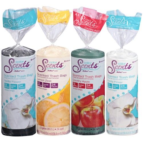Color Scents Trash Bags Kitchen Collection Tall Kitchen Twist Tie 13 Gal 24 Ct Sleeve