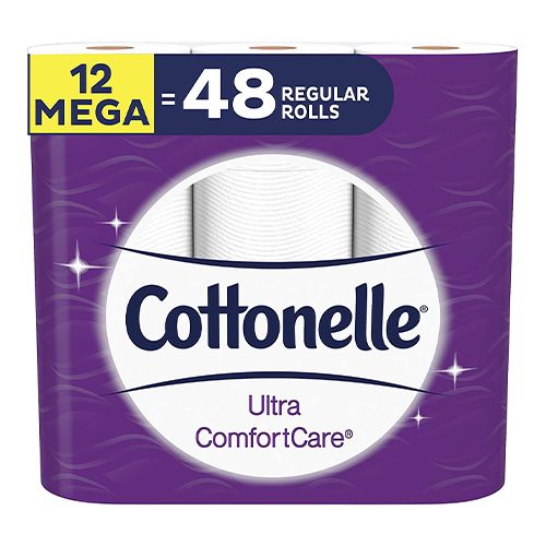 Cottonelle Ultra ComfortCare Soft Toilet Paper  12 Mega Rolls