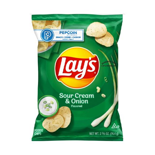 Lay s Potato Chips Sour Cream and Onion Flavored 2.62 oz