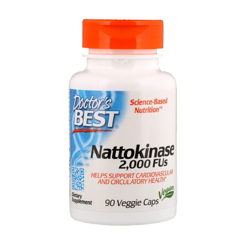 Doctor s Best Nattokinase 2 000 Fu  Non-GMO  Gluten Free  Vegan  Supports Cardiovascular and Circulatory Health  90 Veggie Caps