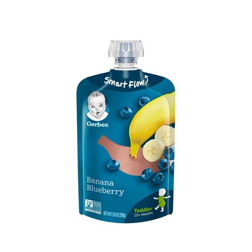 Gerber Toddler Banana Blueberry Baby Food Pouch - 3.5oz