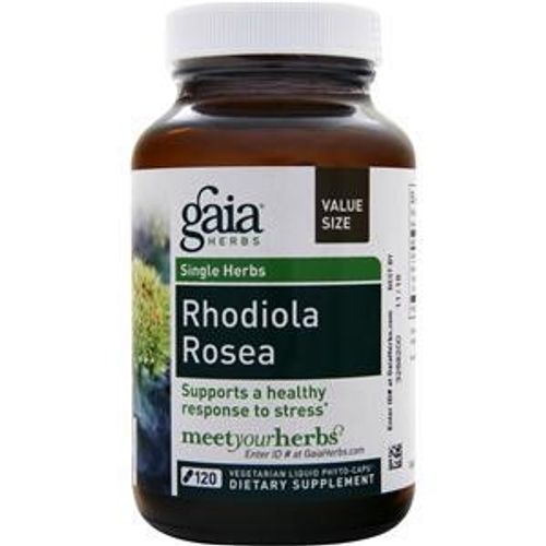 Gaia Herbs Rhodiola Rosea - Stress Support Supplement Traditionally for Supporting Healthy Stamina and Endurance - With Siberian Rhodiola Root Extract - 120 Vegan Liquid Phyto-Capsules (60-Day Supply)