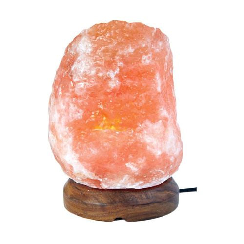 Himalayan Hand Carved Orange Crystal Salt Lamp Light Bulb