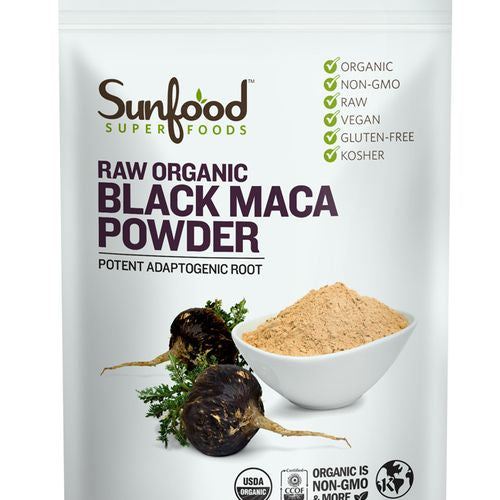 Sunfood Superfoods Organic Black Maca Powder, 4.0 Oz