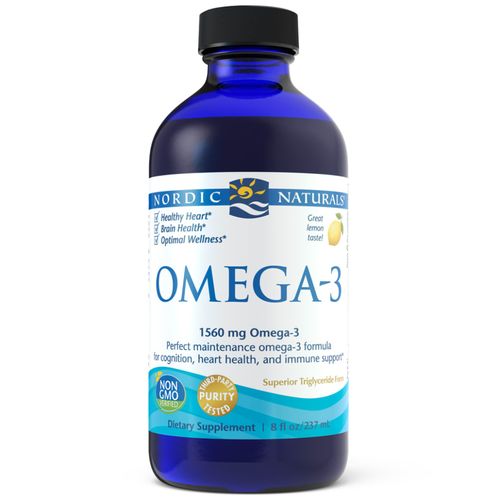 Nordic Naturals Omega-3 Liquid  Lemon  1560 Mg  Fish Oil  8 Oz