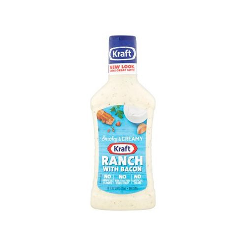 Kraft Ranch with Bacon Dressing , 16 fl oz Bottle