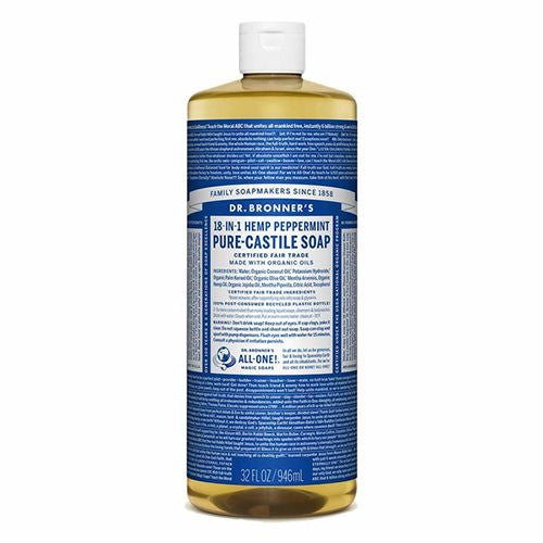 Dr. Bronner s Pure-Castile Liquid Soap – Peppermint – 32 oz