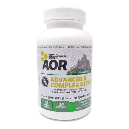 Advanced Orthomolecular Research AOR Advanced B Complex Ultra, 60 Time Release Tablets