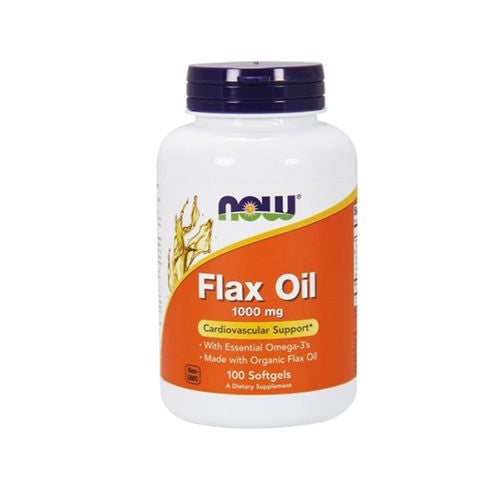 NOW Foods - Flax Oil 1000 mg. - 100 Softgels