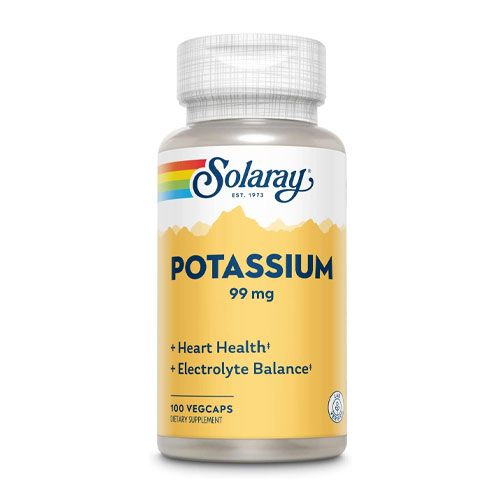 Solaray Potassium 99 mg Amino Acid Complex | Fluid & Electrolyte Balance Formula | Heart  Nerve & Muscle Function Support | Lab Verified | 100 VegCaps