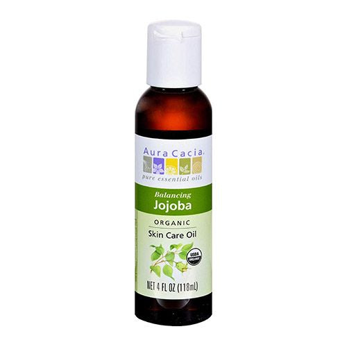 Organic Skin Care Oil  Jojoba  4 fl oz (118 ml)  Aura Cacia