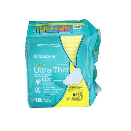 TopCare Ultra Thin With Flexi-Wings Regular - 18 CT