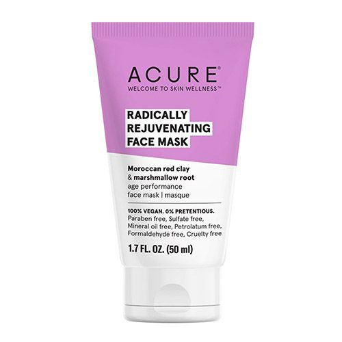 ACURE Radically Rejuvenating Face Mask - 100% Vegan, Provides Anti-Aging Support - Moroccan Red Clay & Marshmallow Root - Draws Out Impurities & Tones, 1.7 Fl Oz (B01IH7YSHS)